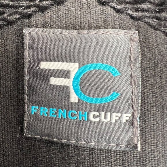 Women's Black Corduroy Jacket y2k Faux Fur Detachable Collar French Cuff Size PL - Picture 2 of 9